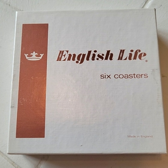 VINTAGE English Life six coasters, Made in England Floral Spray Cork Flowers - Picture 2 of 12